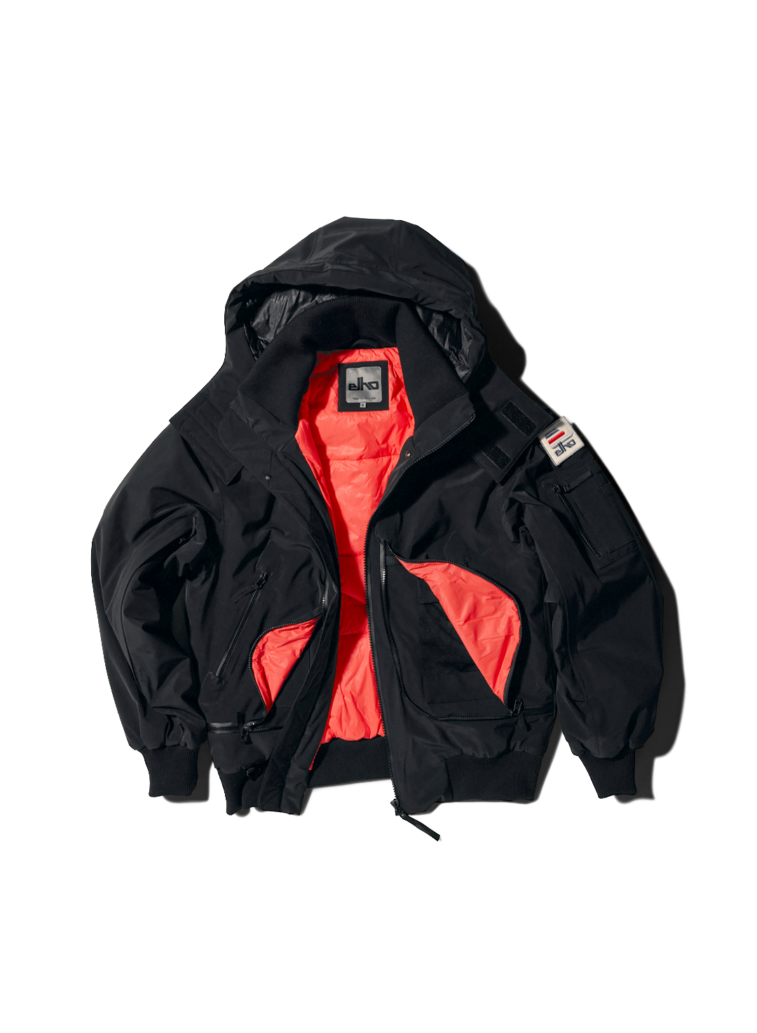 Phantom - Black - 3L Padded Performance Bomber Jacket