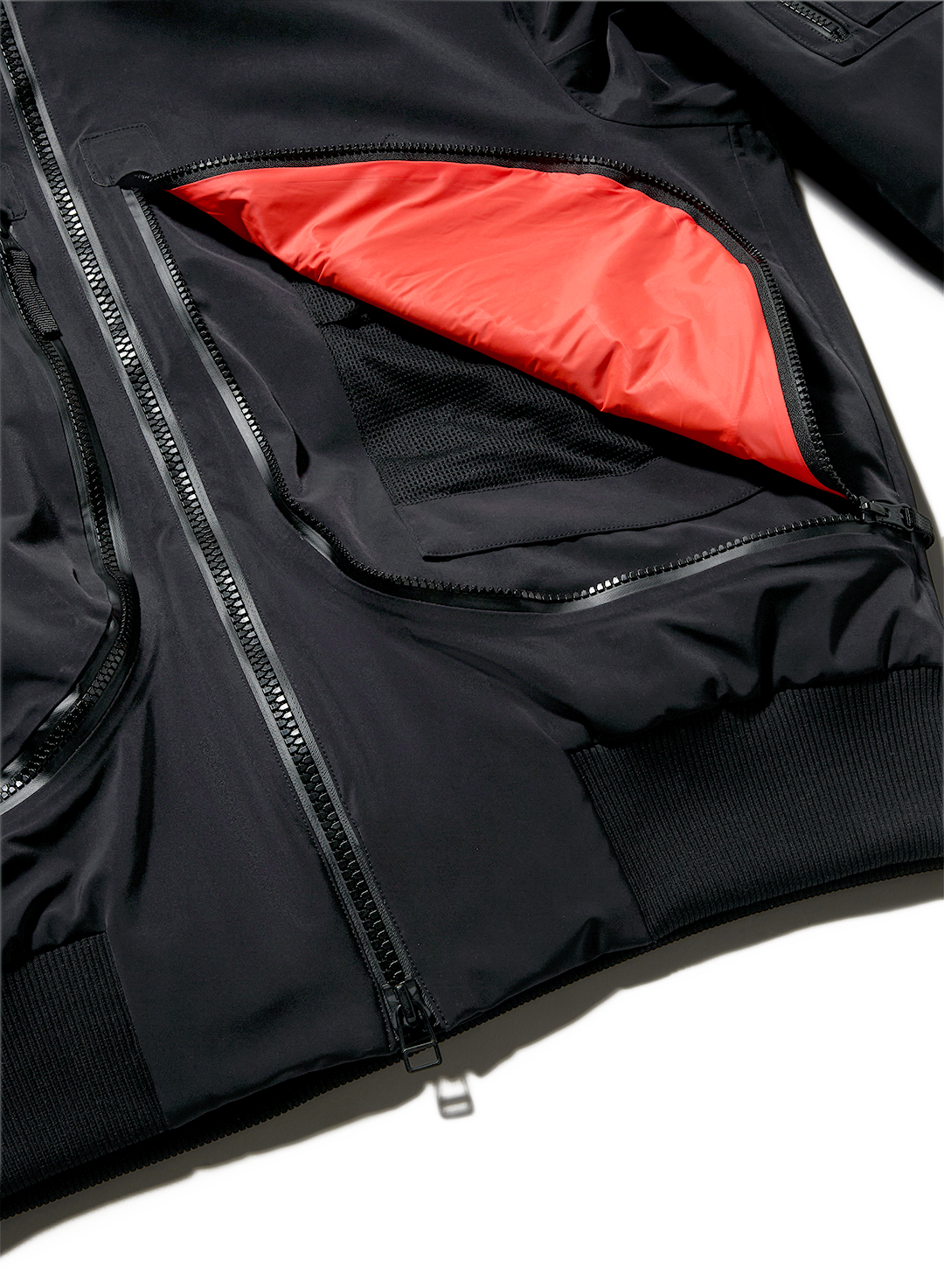 Phantom - Black - 3L Padded Performance Bomber Jacket