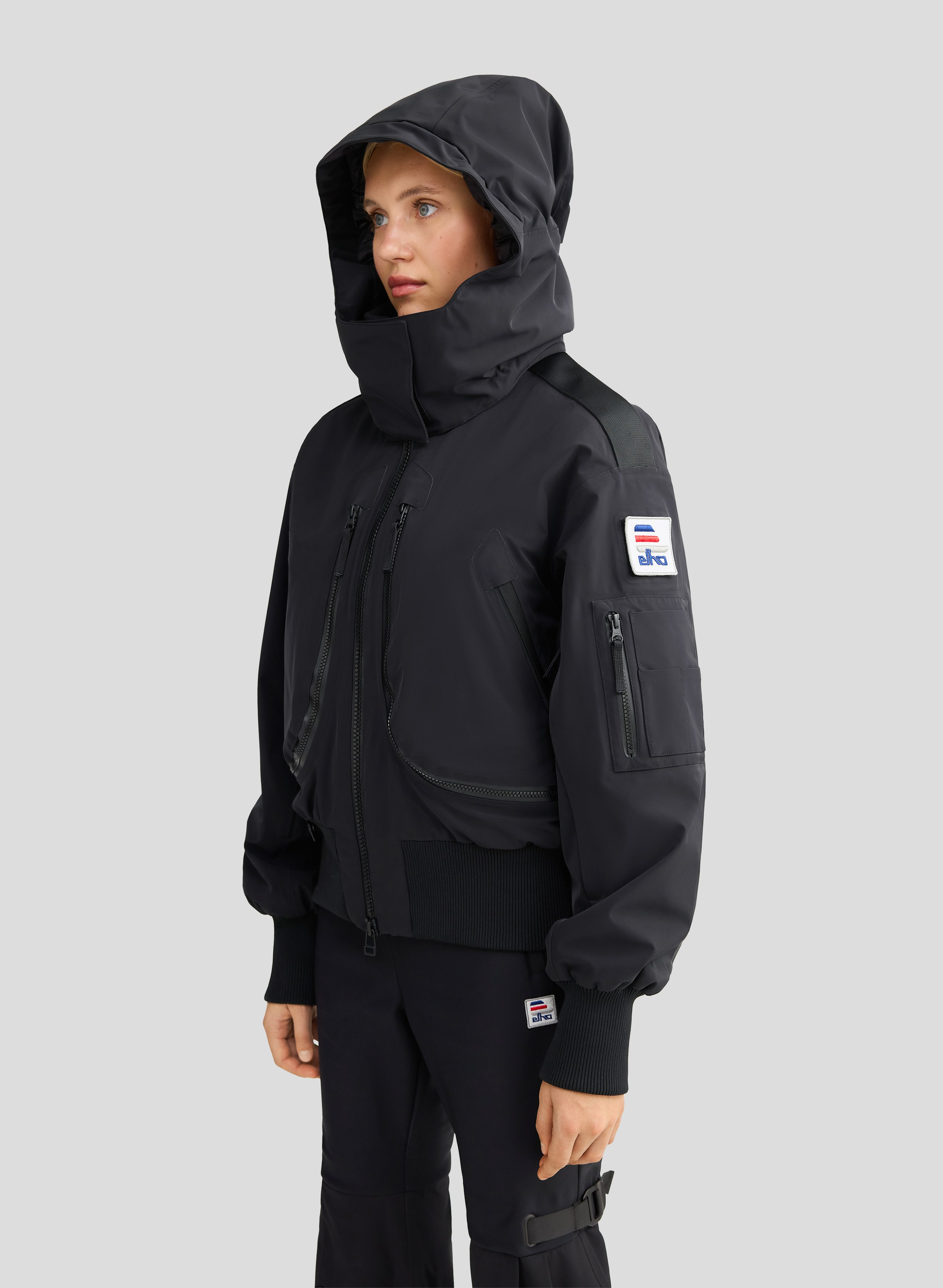 Nova - Black - 3 Layer Padded Performance Bomber Jacket