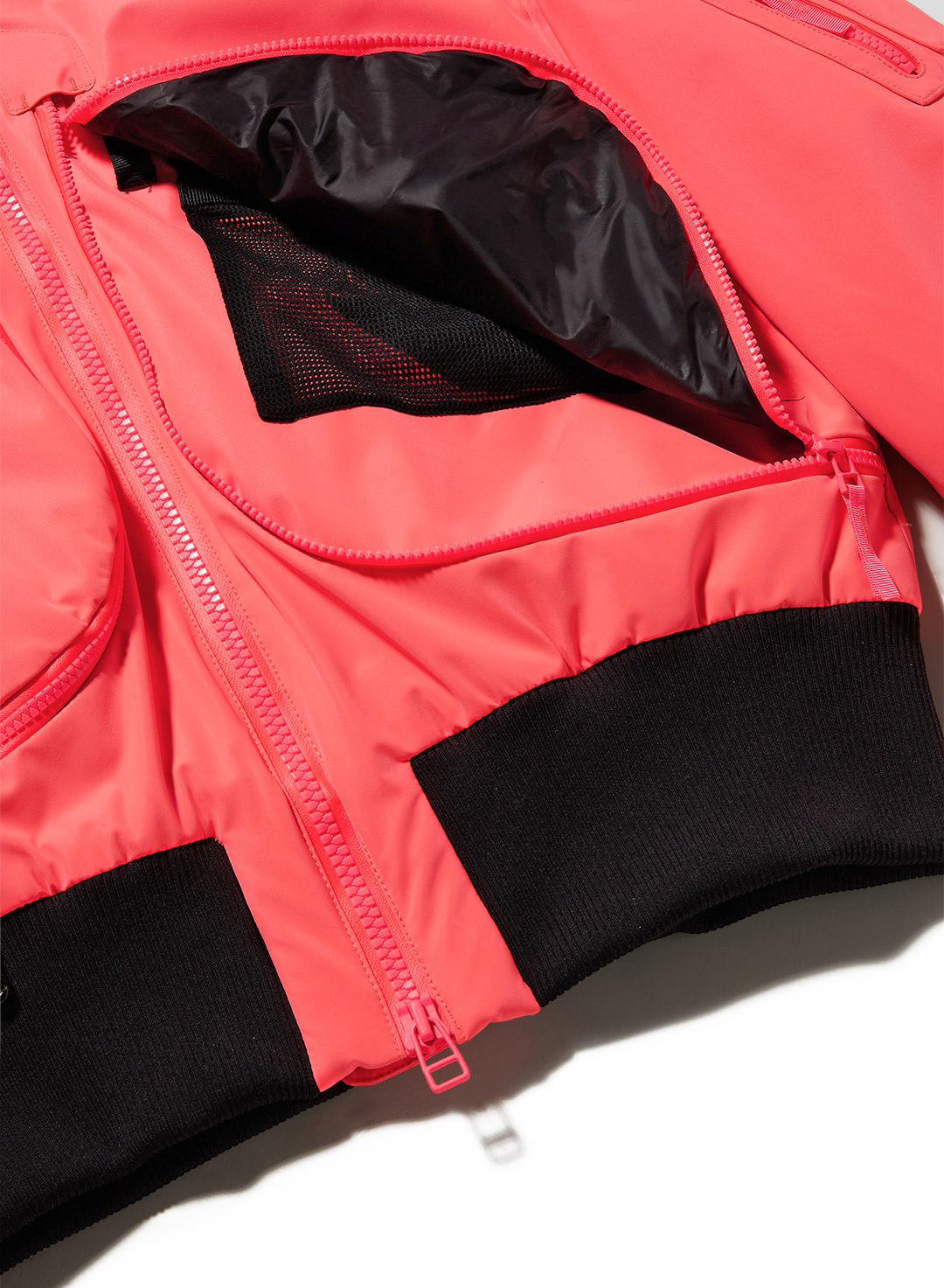 Nova - Neon Coral - 3 Layer Padded Performance Bomber Jacket