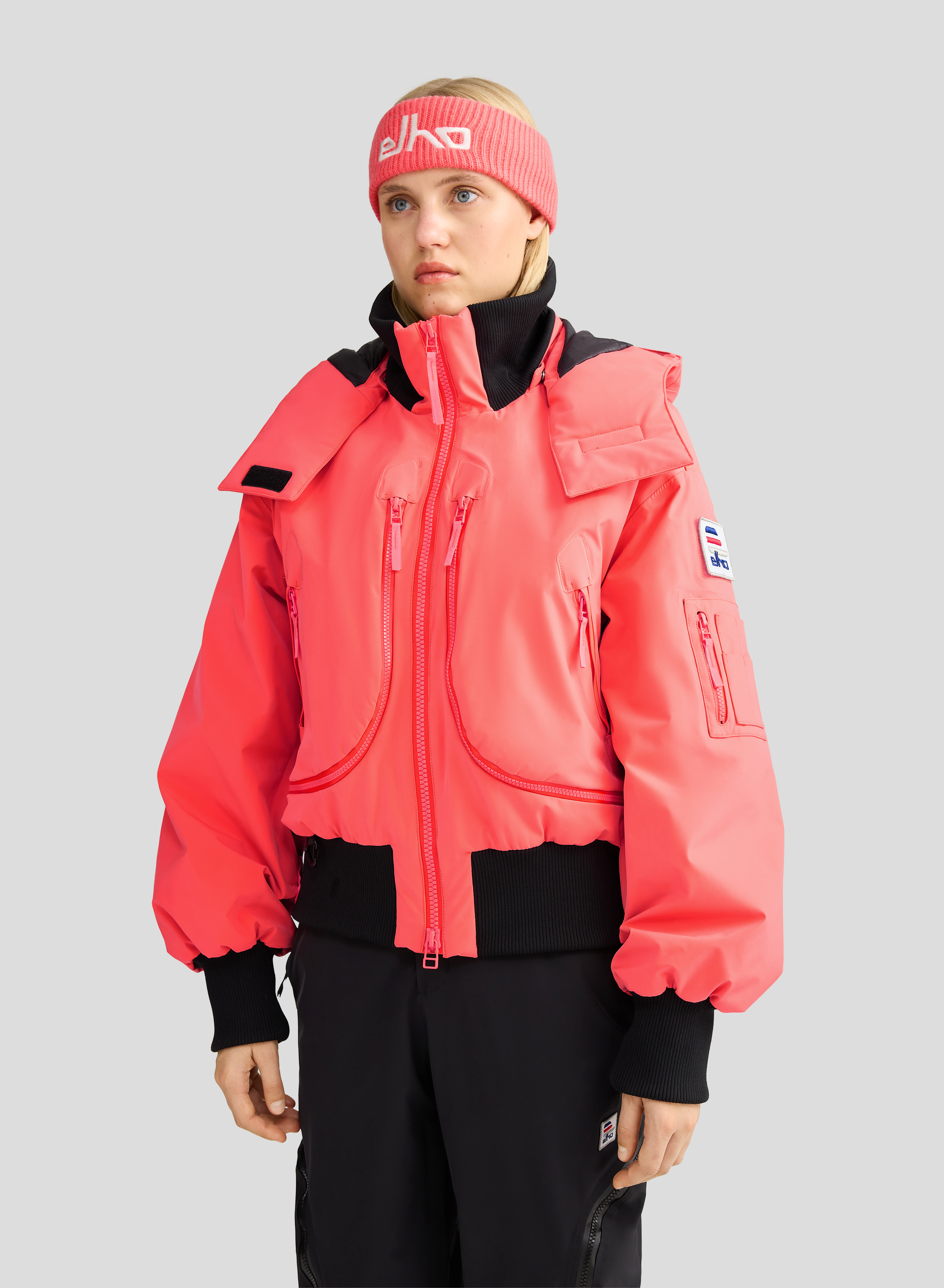 Nova - Neon Coral - 3 Layer Padded Performance Bomber Jacket
