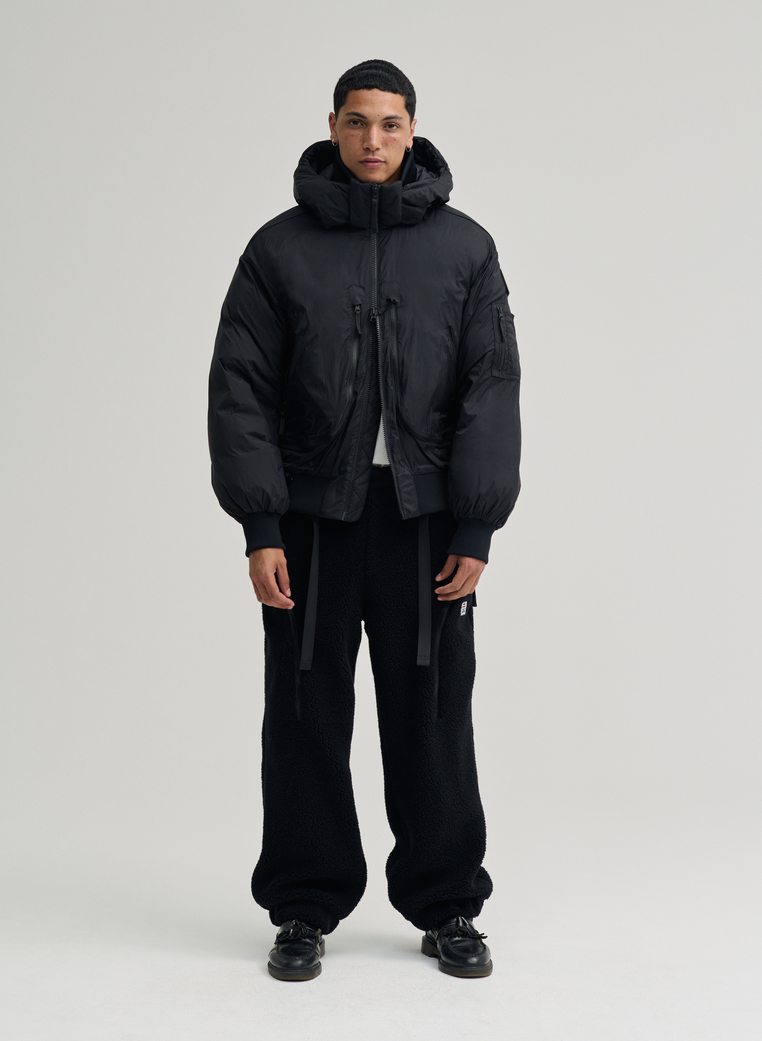 Astro - Ripstop Down Bomber Jacket - Black - Men