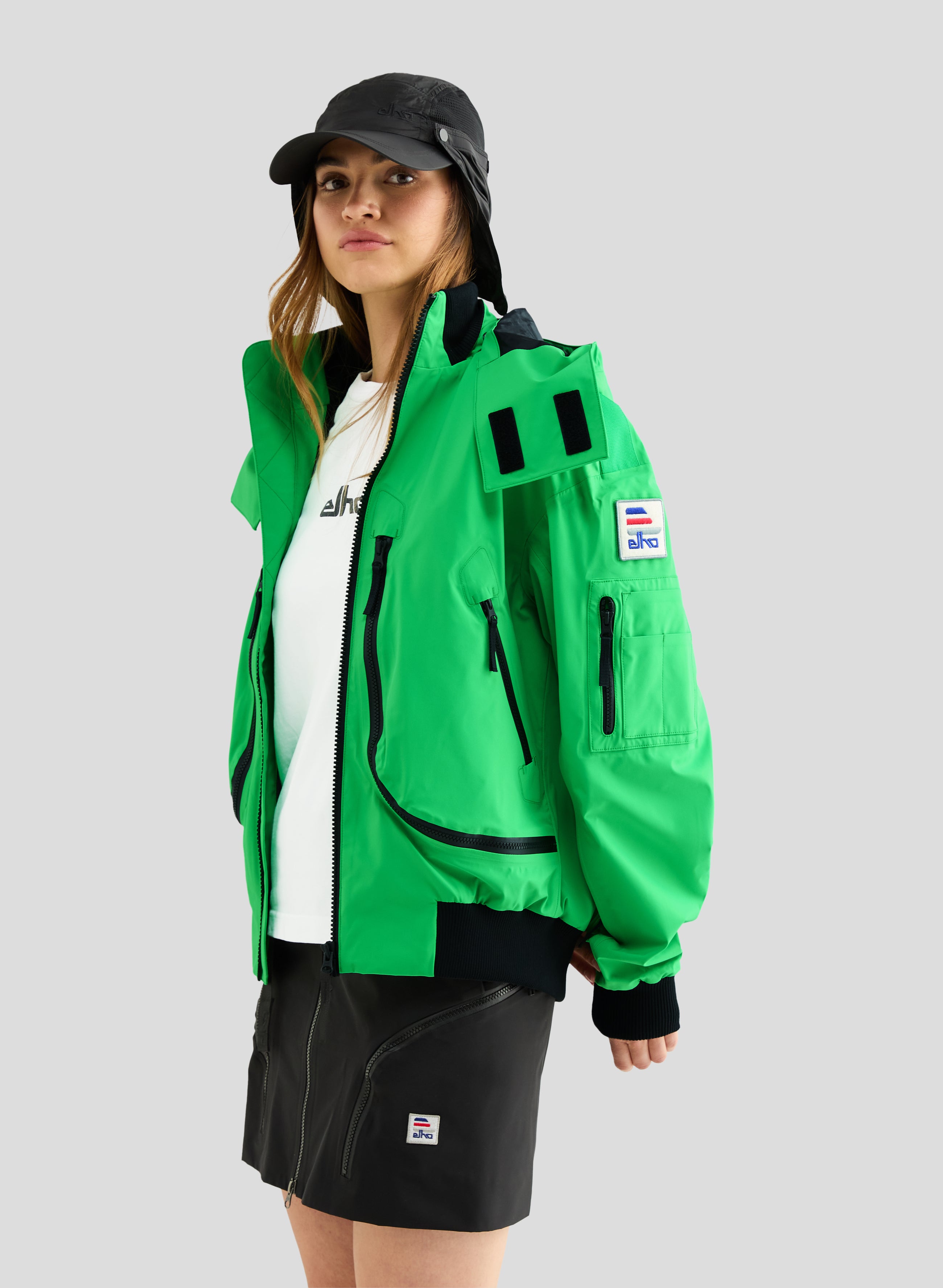Echo - 3L Lined Performance Bomber Jacket - Neon Green - Women