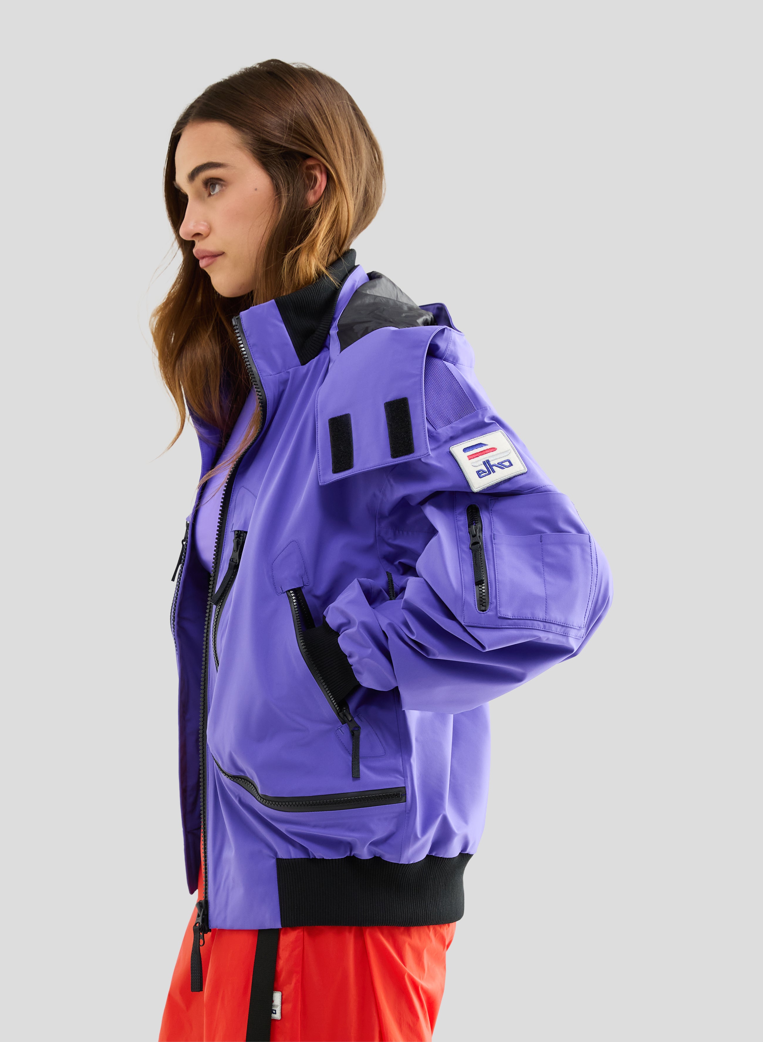 Echo - 3L Lined Performance Bomber Jacket - Neon Purple - Women