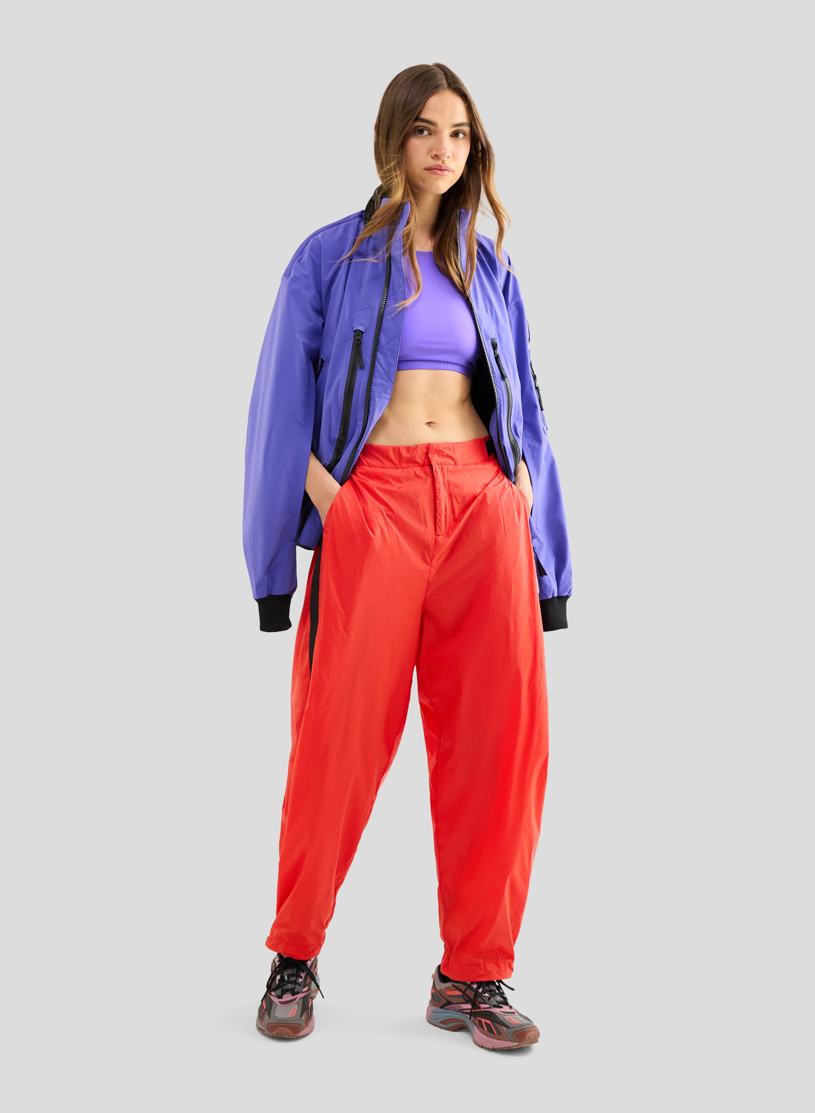 Echo - 3L Lined Performance Bomber Jacket - Neon Purple - Women