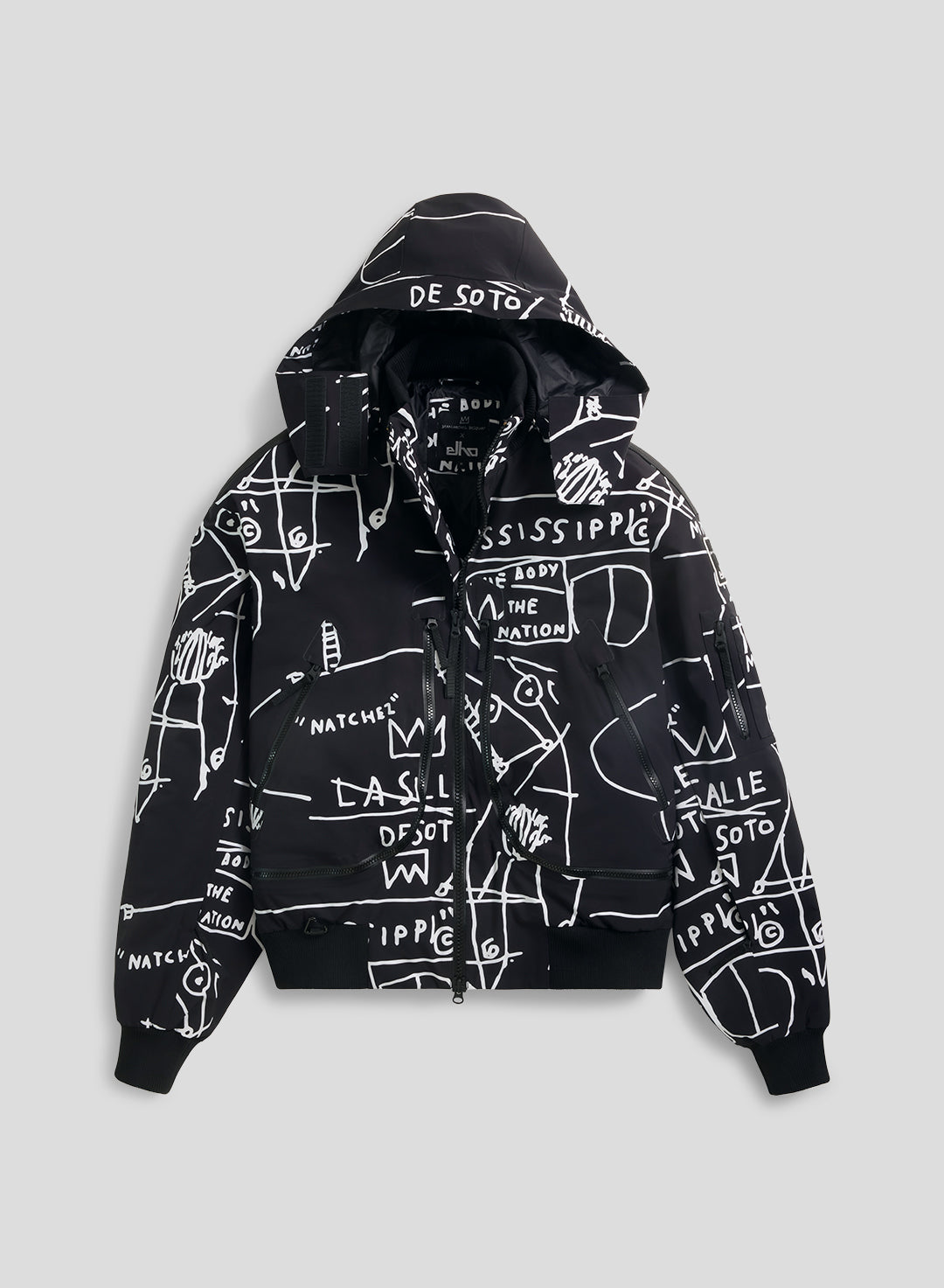 Echo Jean-Michel Basquiat - 3L Lined Performance Bomber Jacket - Black - Damen