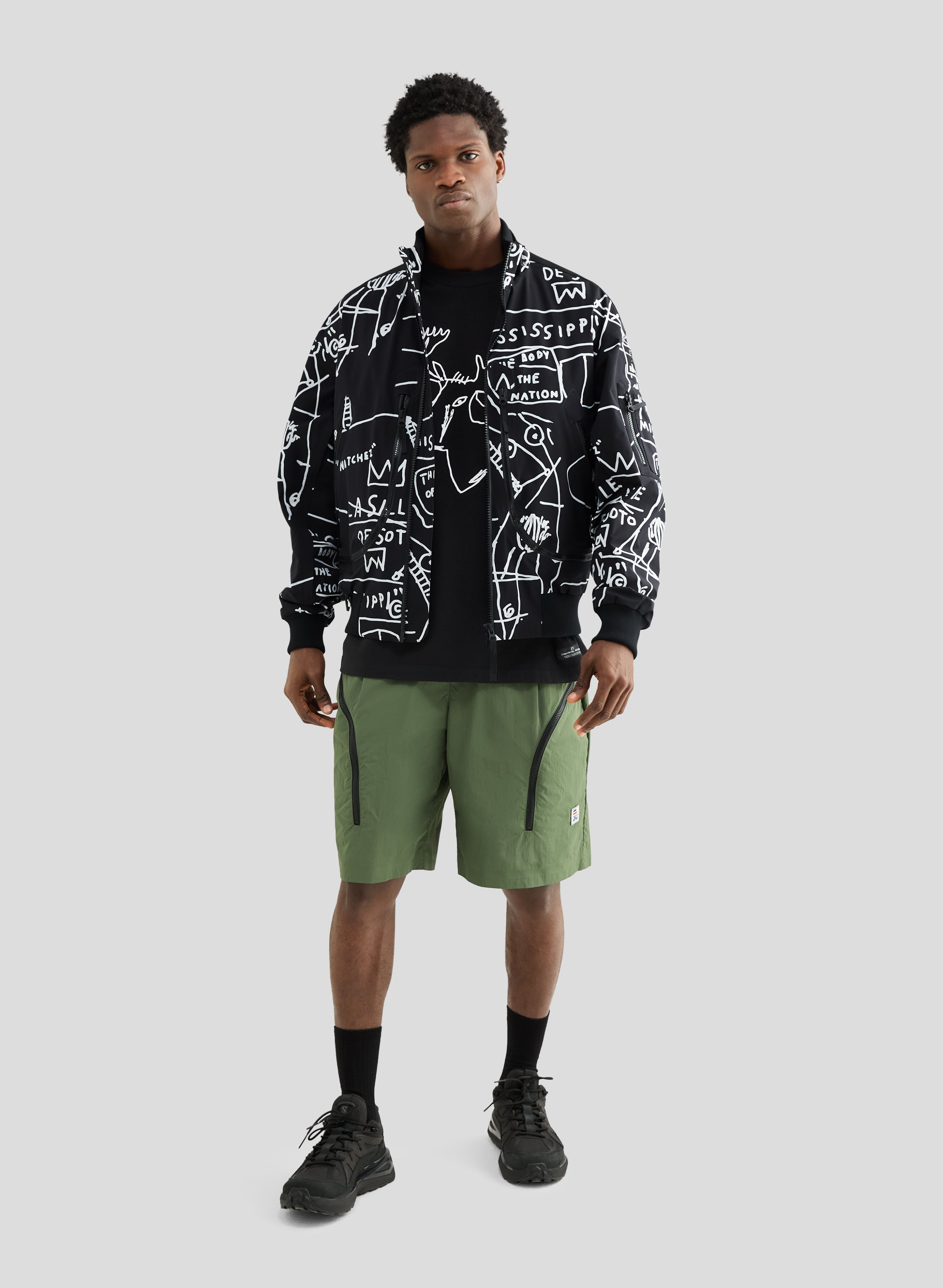 Echo Jean-Michel Basquiat - 3L Lined Performance Bomber Jacket - Black - Herren