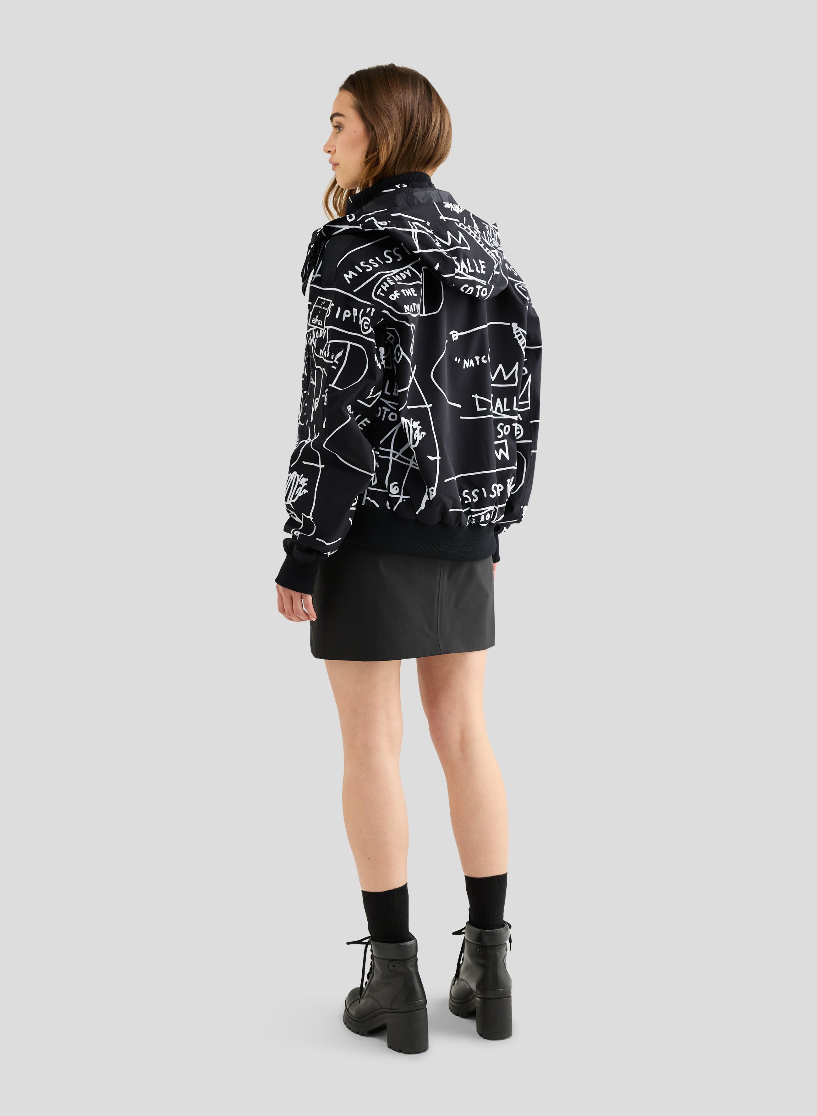 Echo Jean-Michel Basquiat - 3L Lined Performance Bomber Jacket - Black - Women