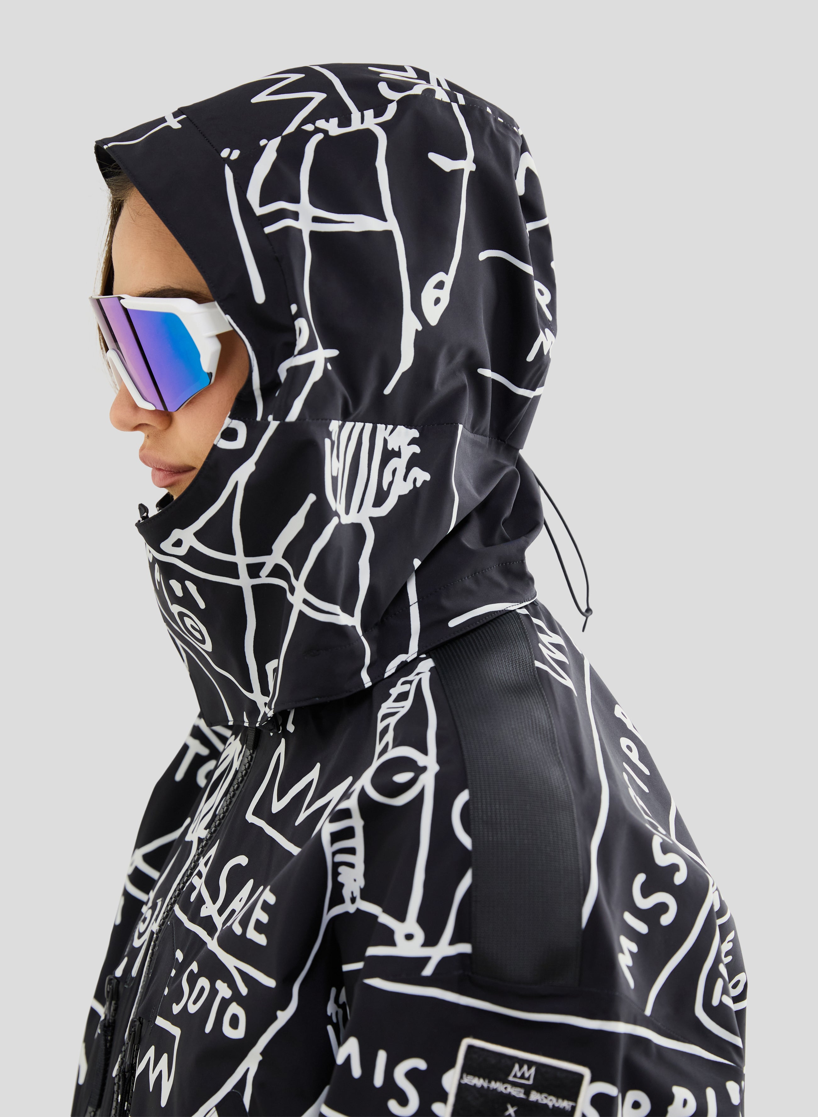 Echo Jean-Michel Basquiat - 3L Lined Performance Bomber Jacket - Black - Damen