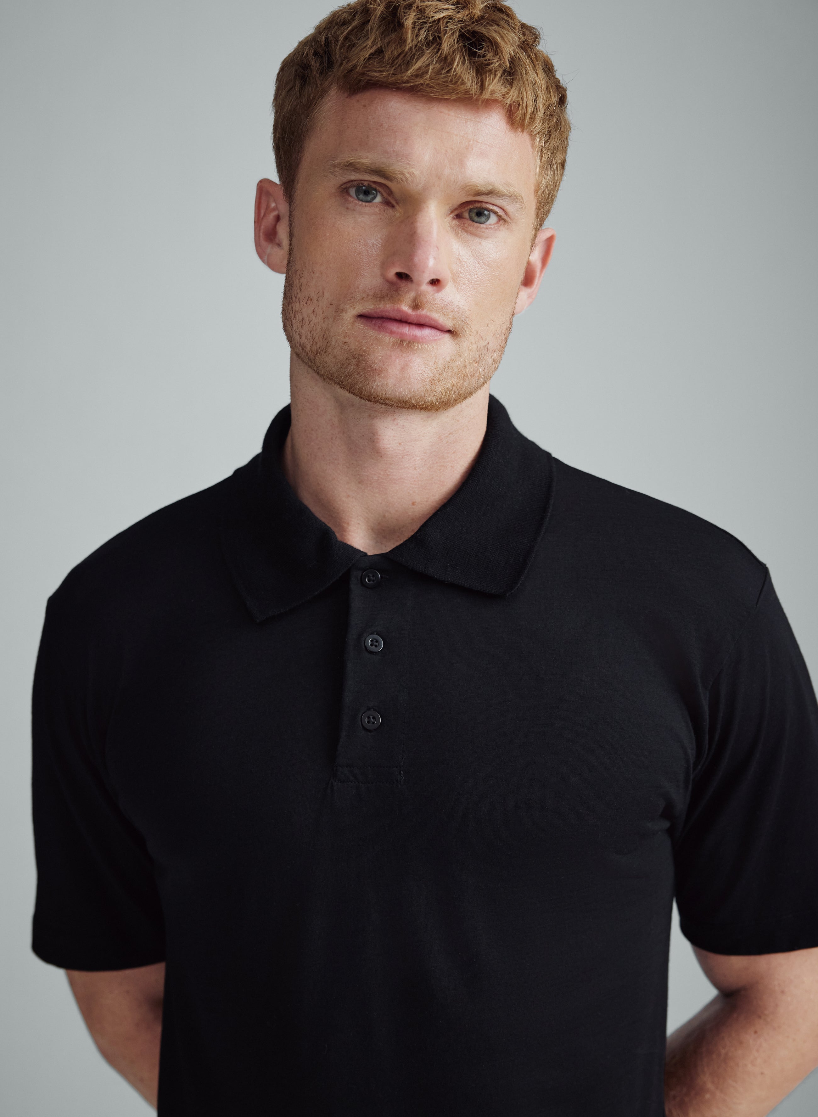 Neptun - Active Polo Shirt - Black