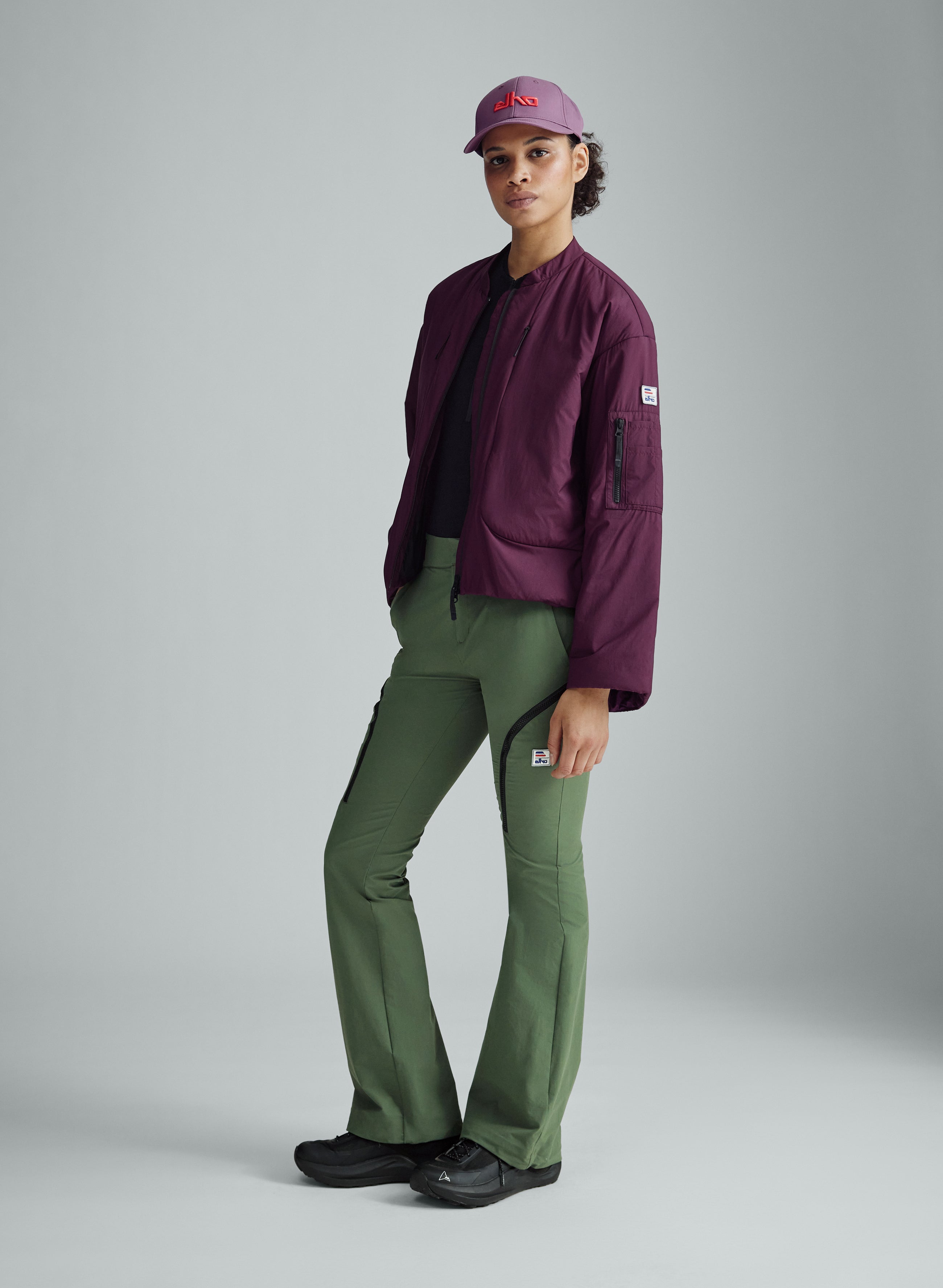 Nomad - Ultra Light Performance Insulated Bomber Jacket - Cherry Laquer