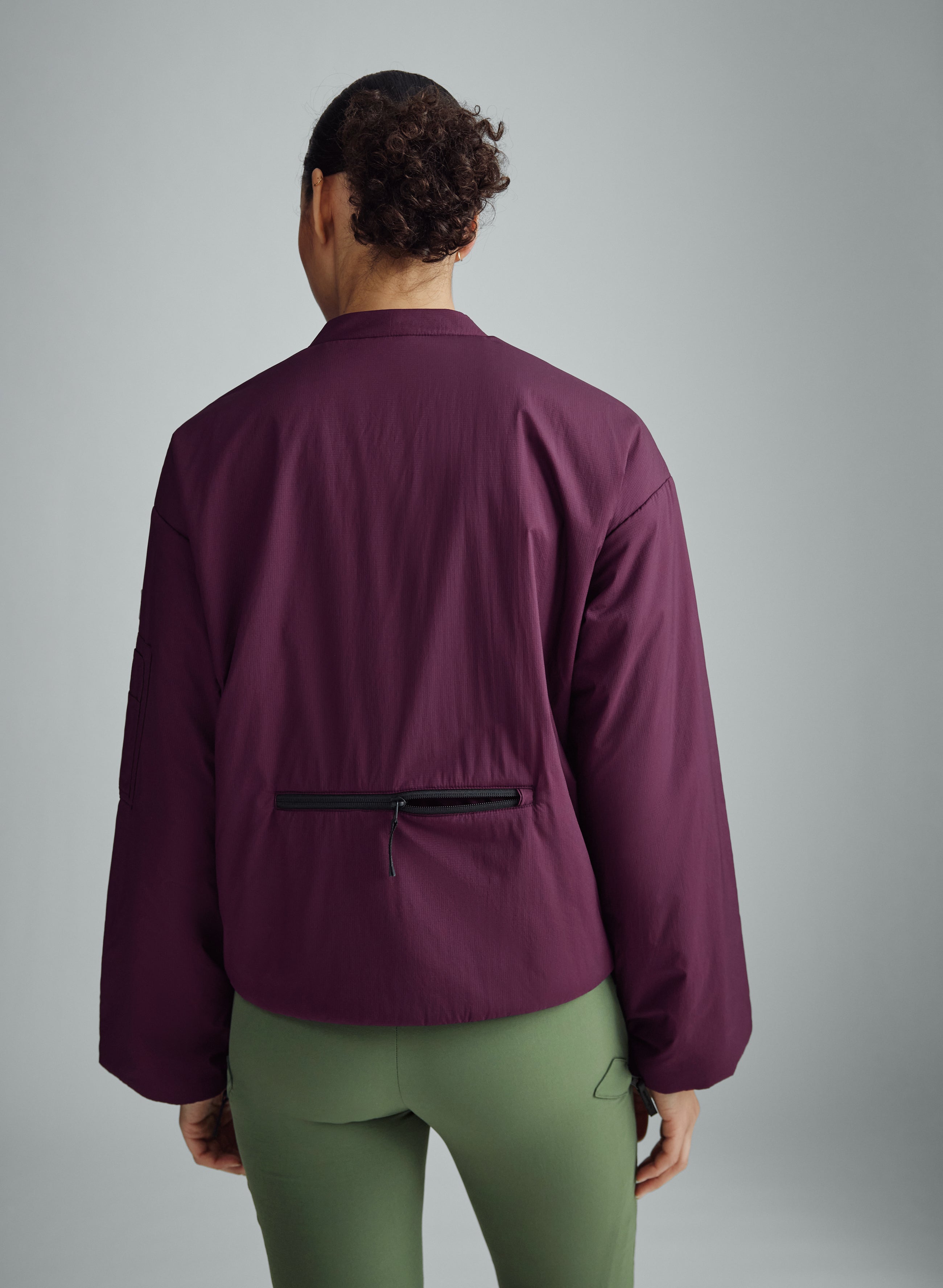 Nomad - Ultra Light Performance Insulated Bomber Jacket - Cherry Laquer