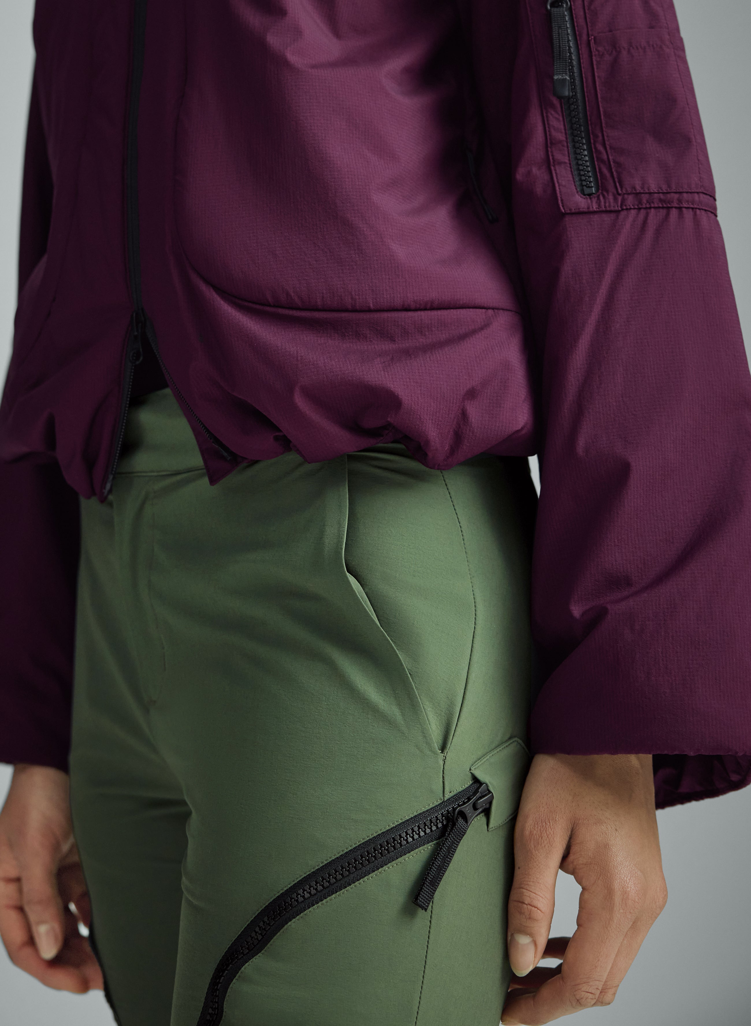 Nomad - Ultra Light Performance Insulated Bomber Jacket - Cherry Laquer