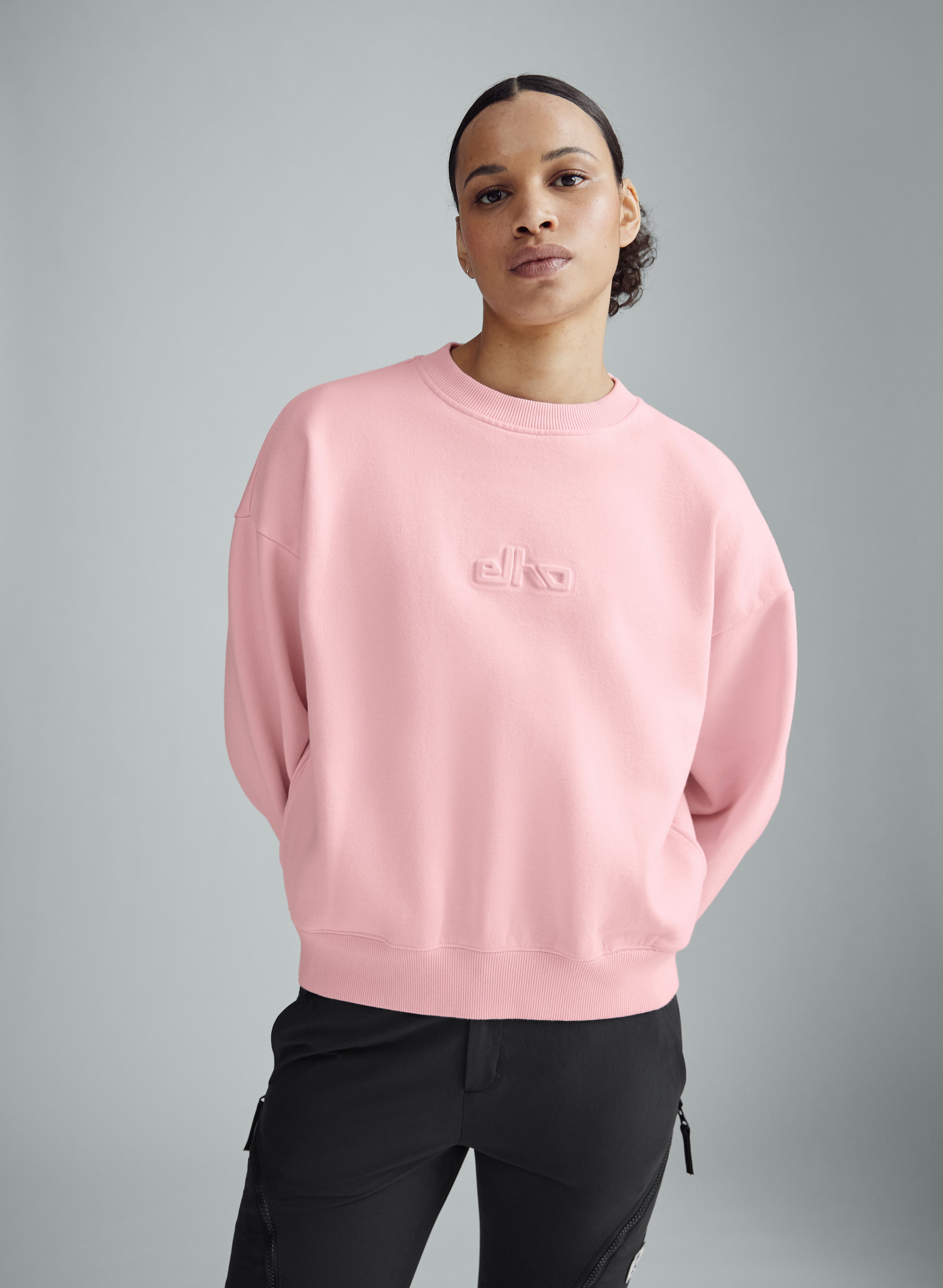Catlow - Cropped Crewneck - Dust Pink