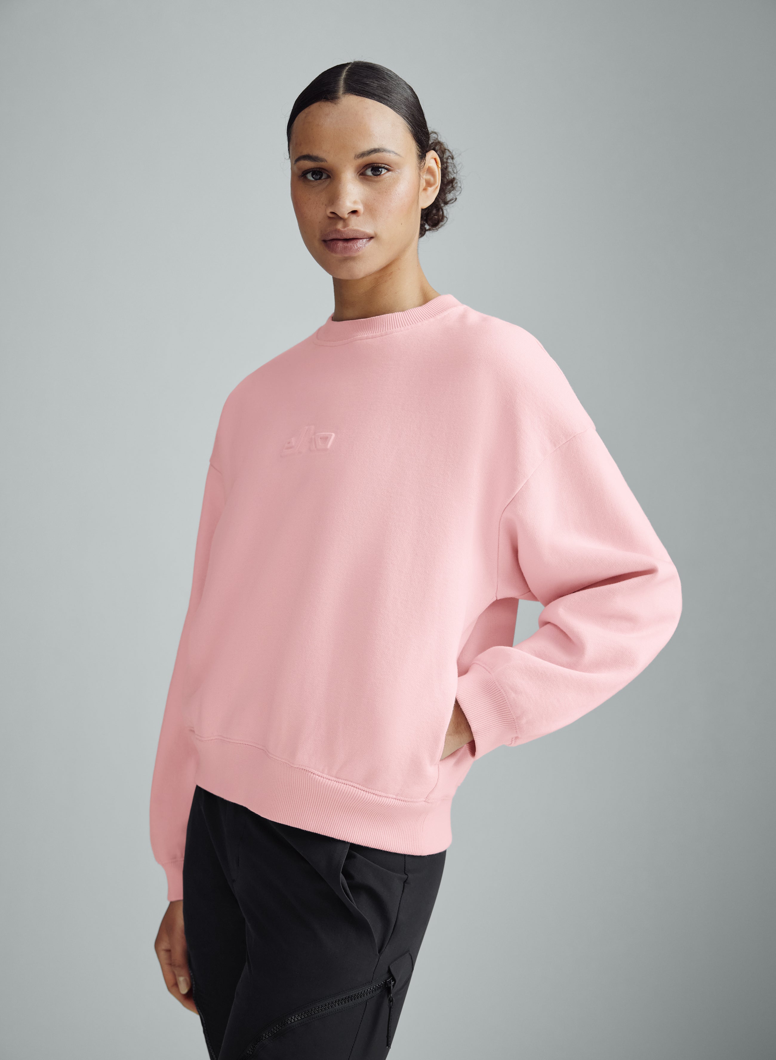 Catlow - Cropped Crewneck - Dust Pink