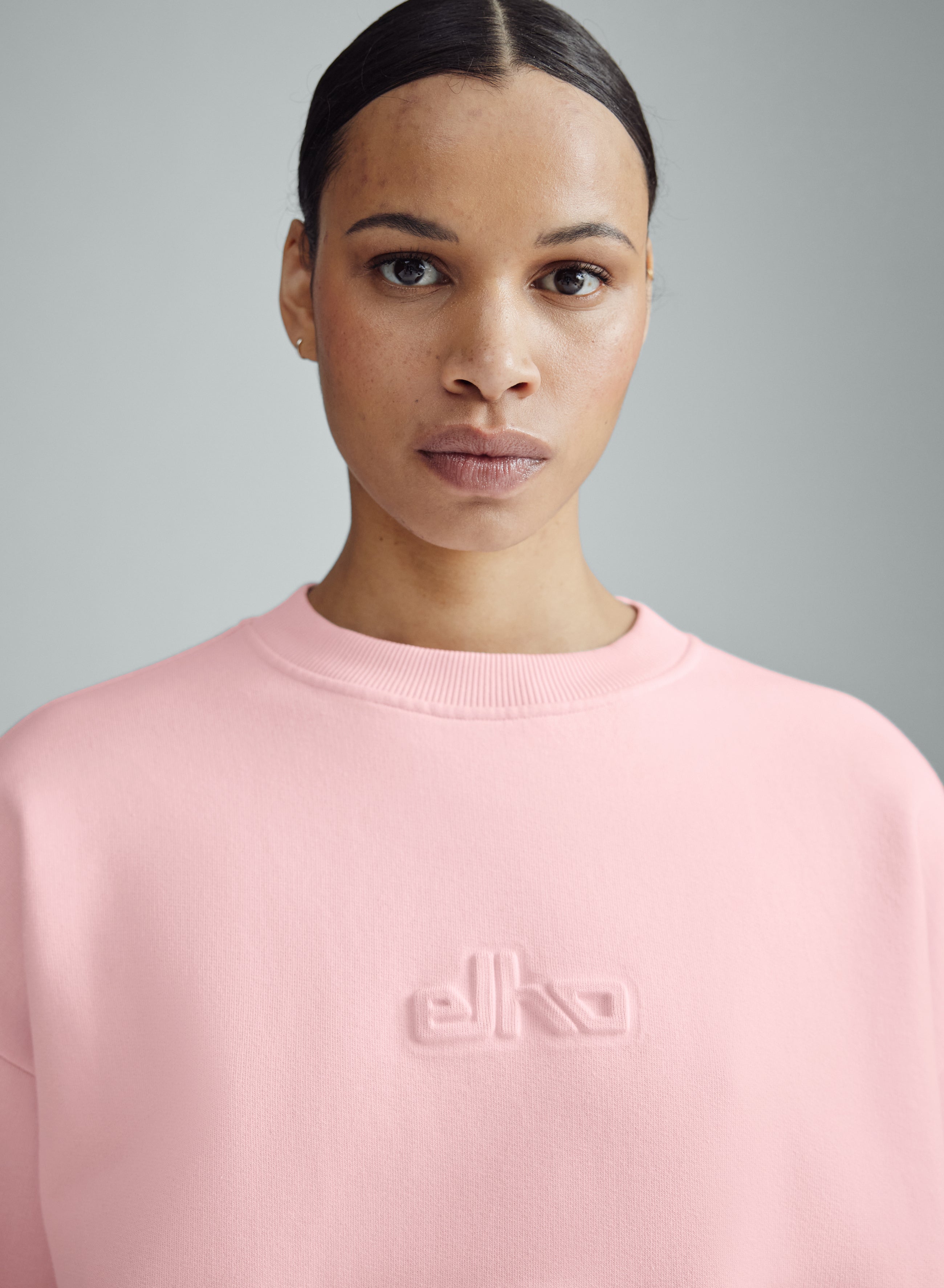 Catlow - Cropped Crewneck - Dust Pink