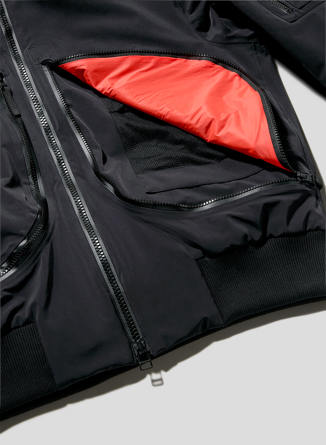 Phantom - Black - 3 Layer Padded Perfomance Bomber Jacket