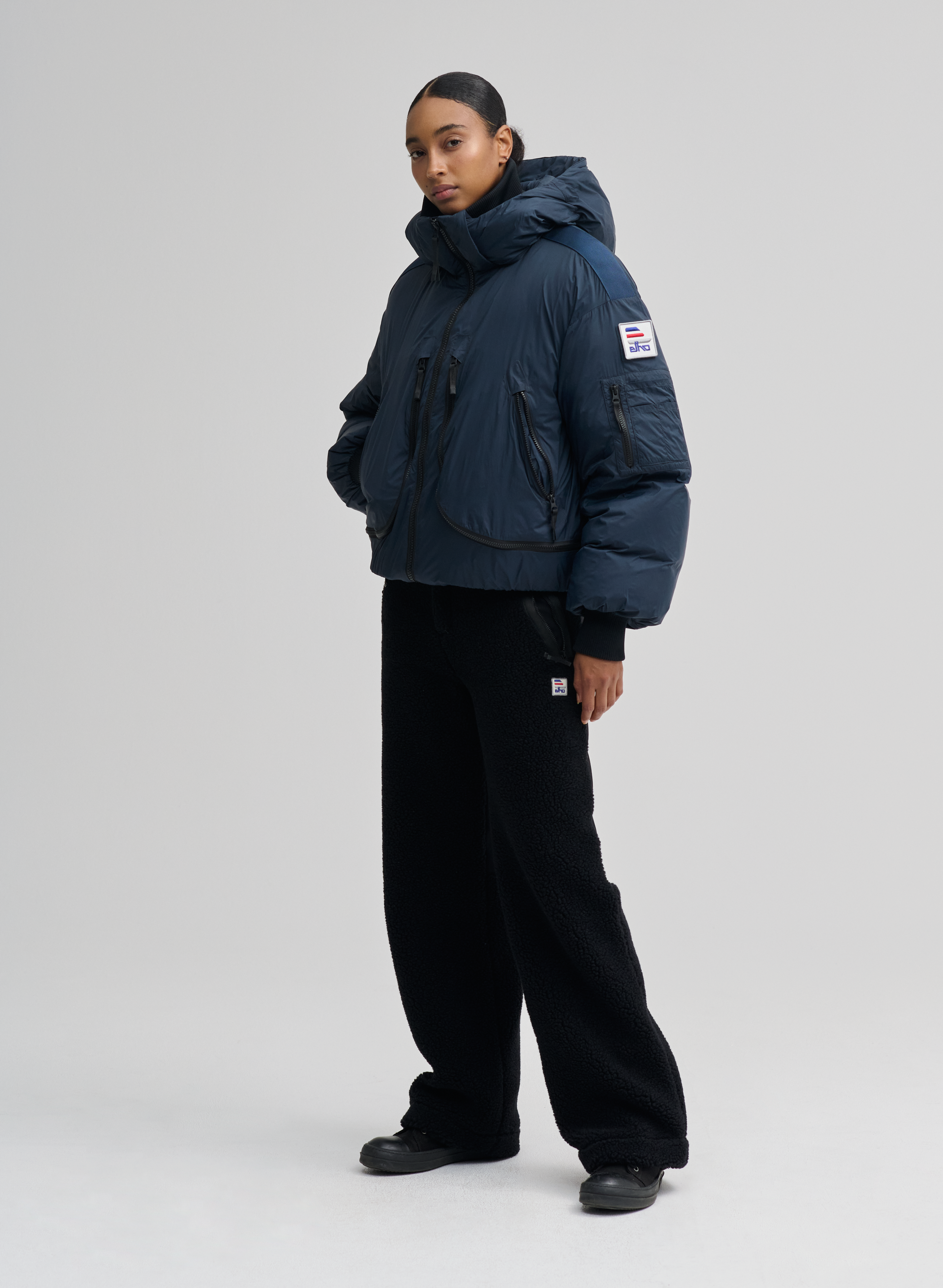 Astro - Ripstop Down Bomber Jacket - Navy - Damen