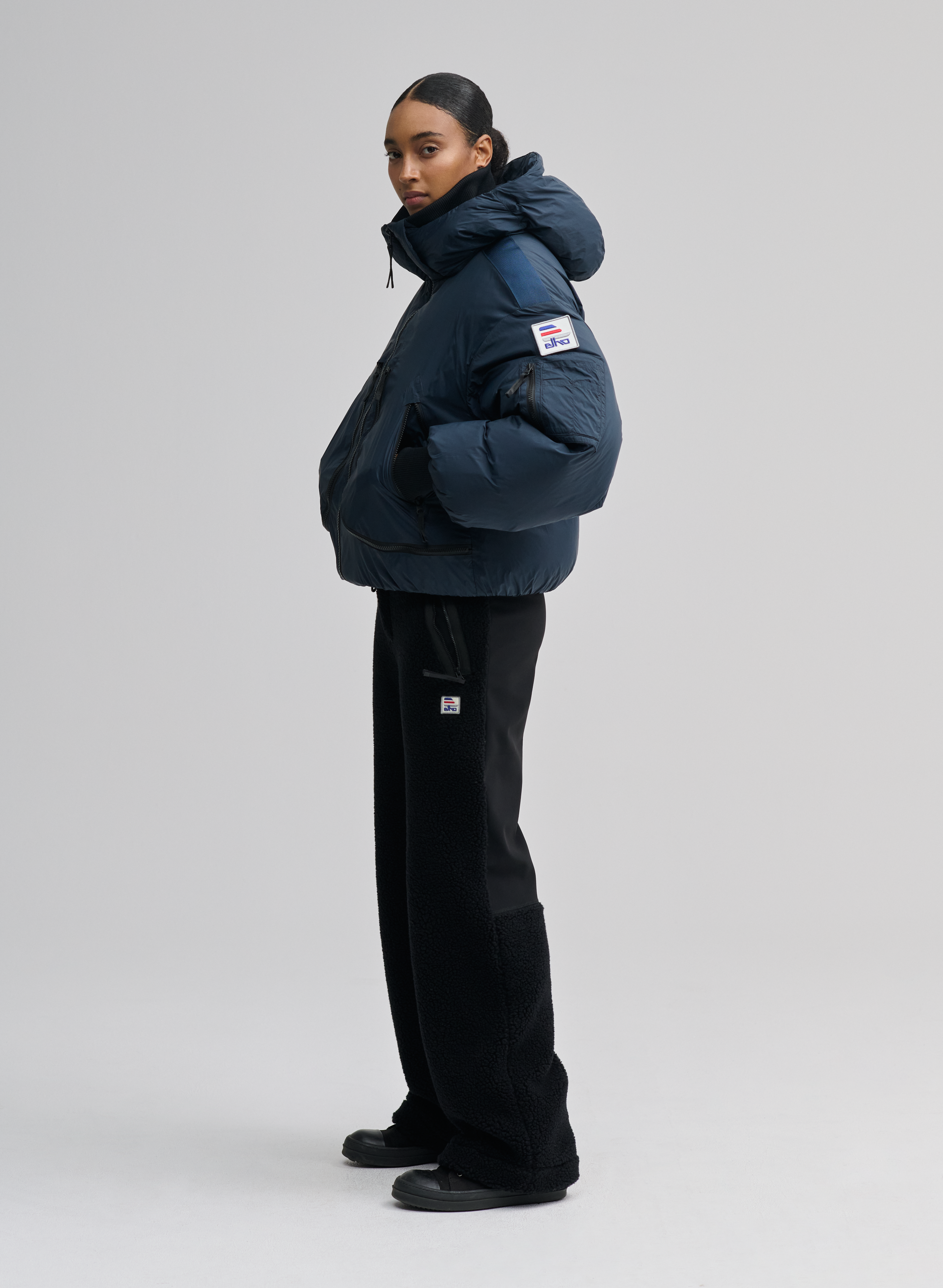 Astro - Ripstop Down Bomber Jacket - Navy - Damen
