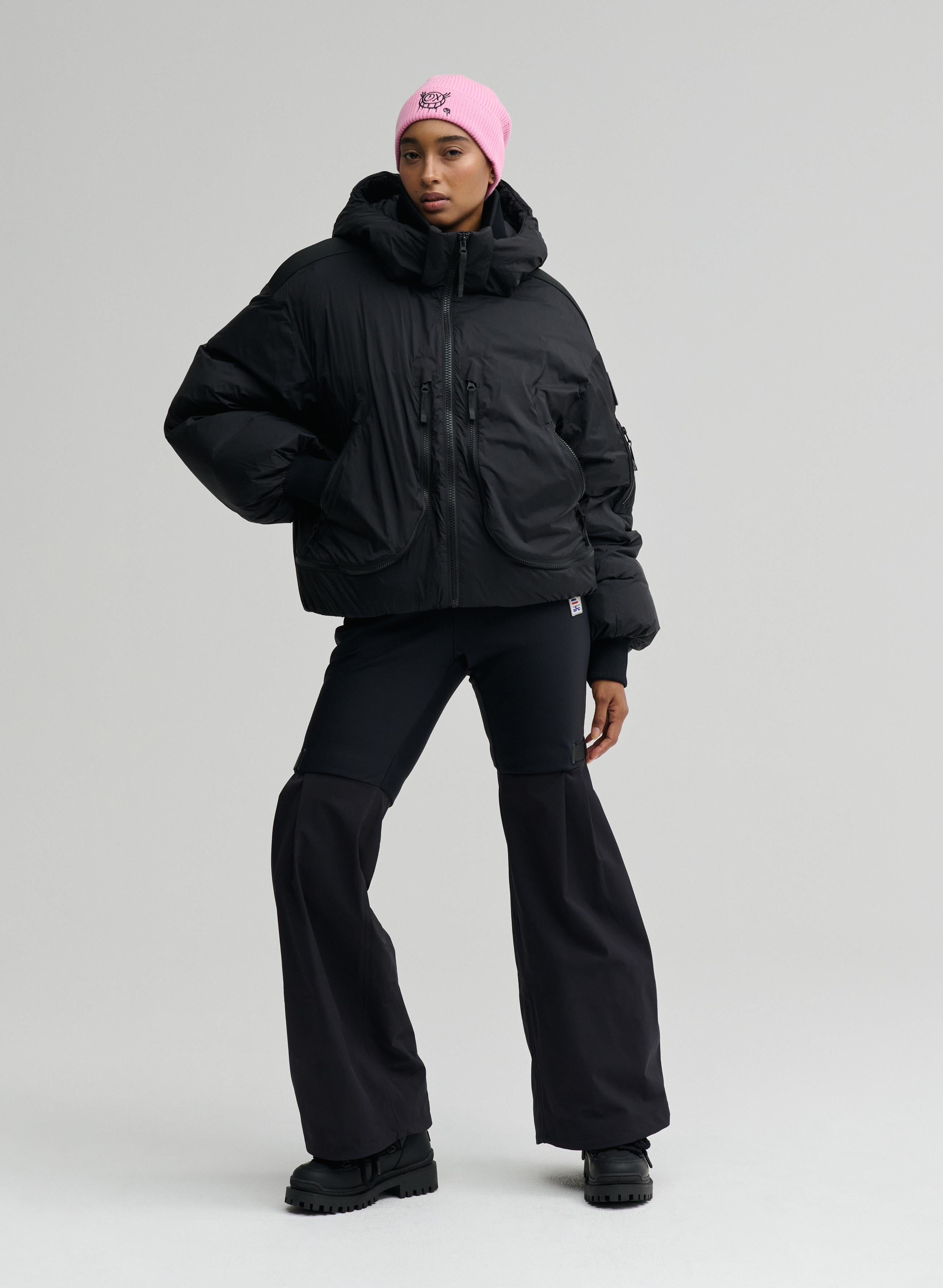 Astro - Ripstop Down Bomber Jacket - Black - Damen