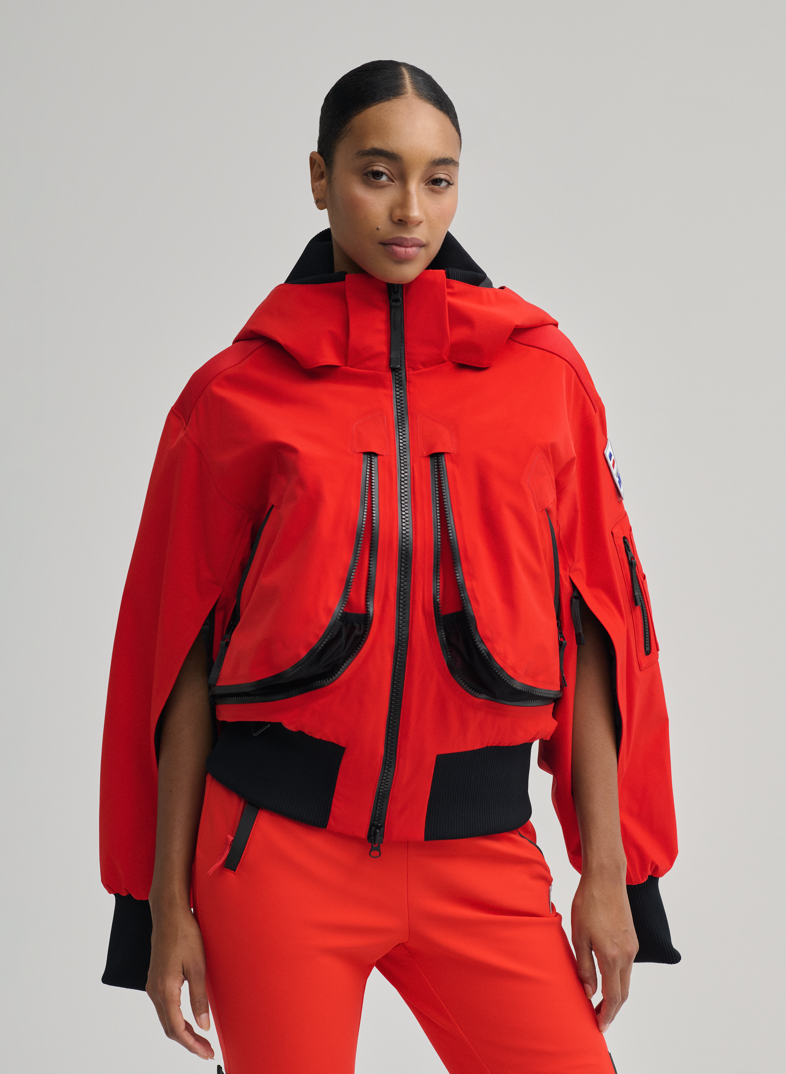 Nova - 3 Layer Padded Performance Bomber Jacket - Red