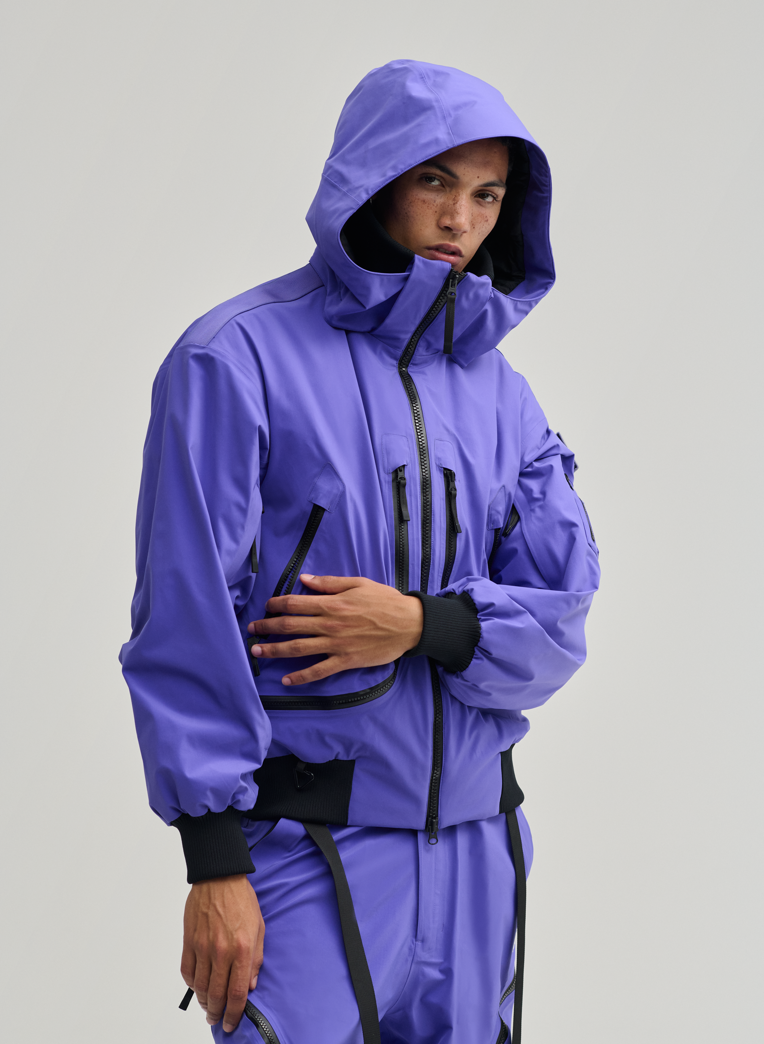 Phantom - 3 Layer Padded Perfomance Bomber Jacket - Neon Purple