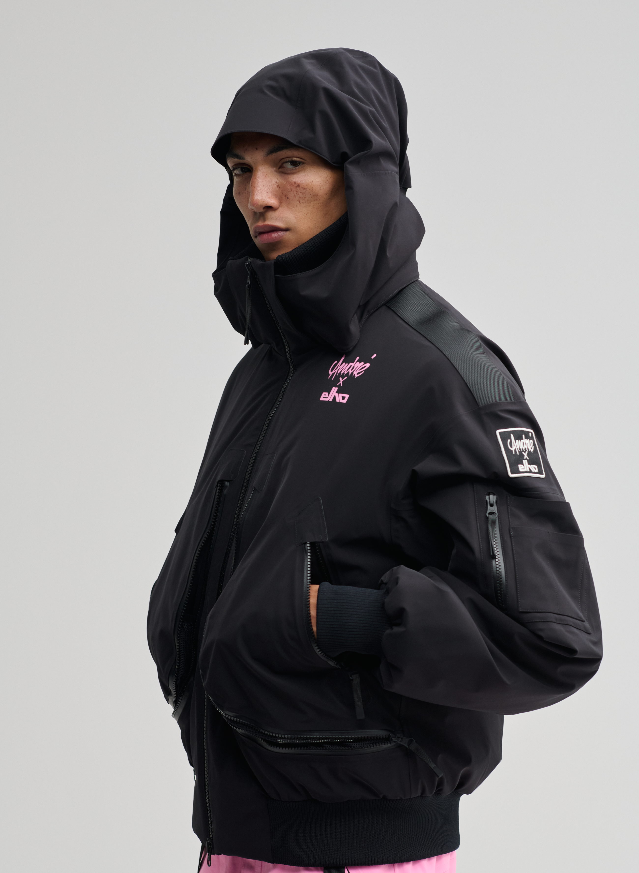 Phantom André x Elho - 3 Layer Padded Performance Bomber Jacket - Mr. André Black - Herren