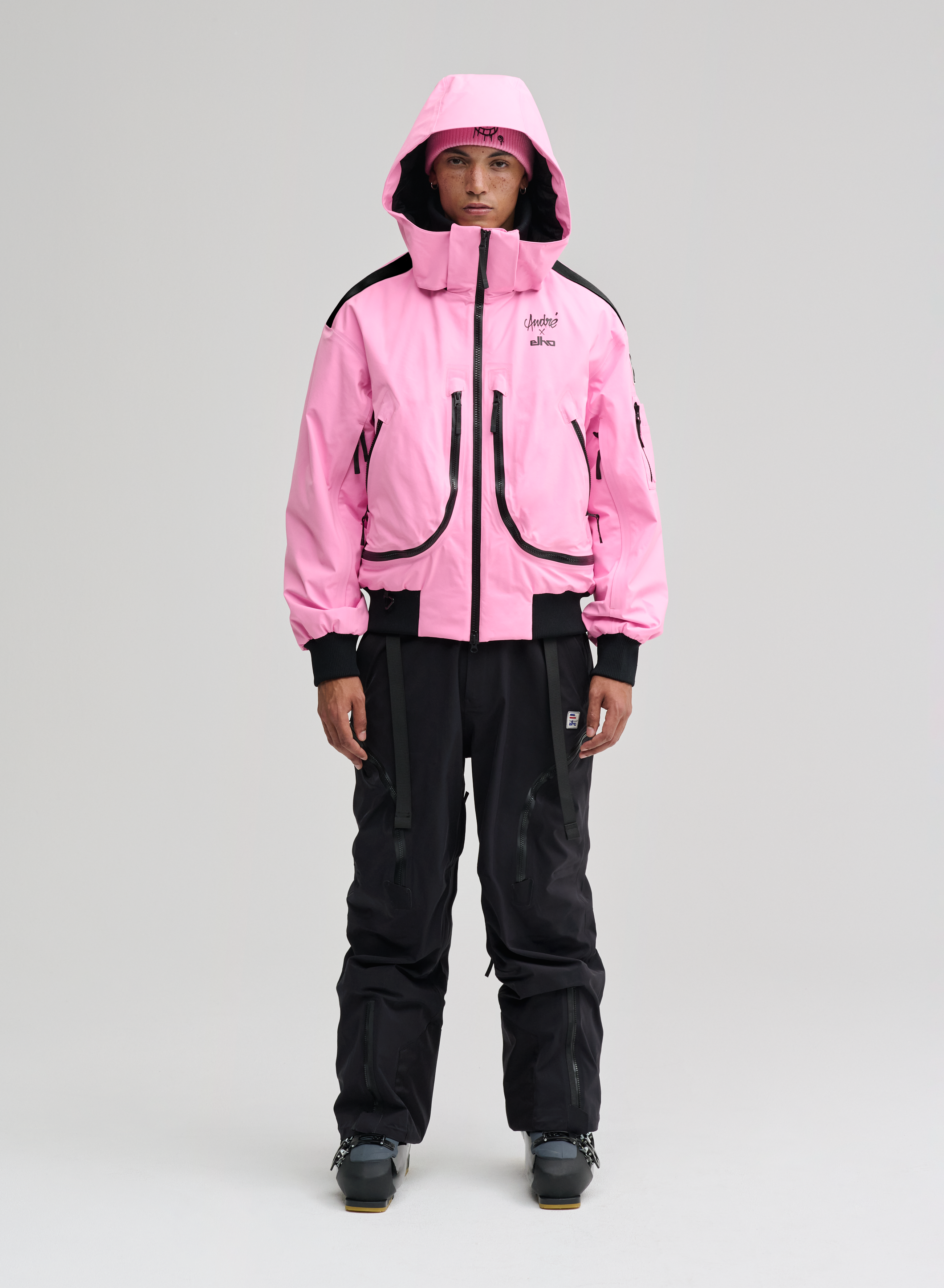 Phantom André x Elho - 4 Layer Padded Performance Bomber Jacket - Mr. André Pink - Herren