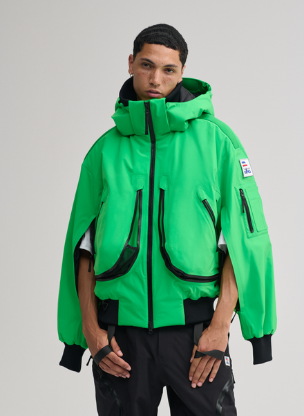 Phantom - Neon Green - 3 Layer Padded Performance Bomber Jacket