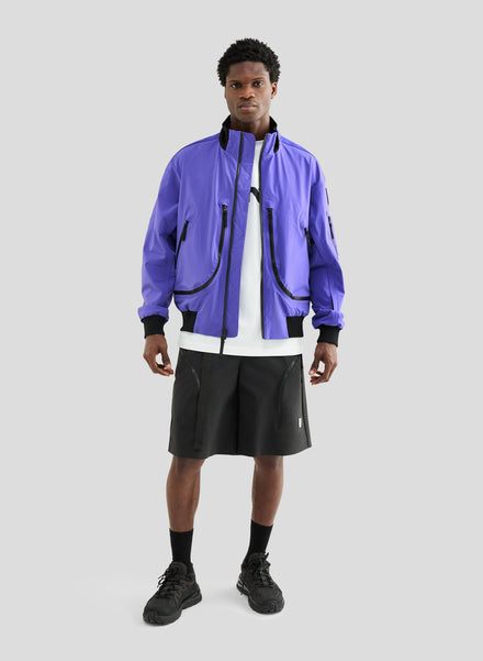 Echo - 3L Lined Performance Bomber Jacket - Neon Purple - Men