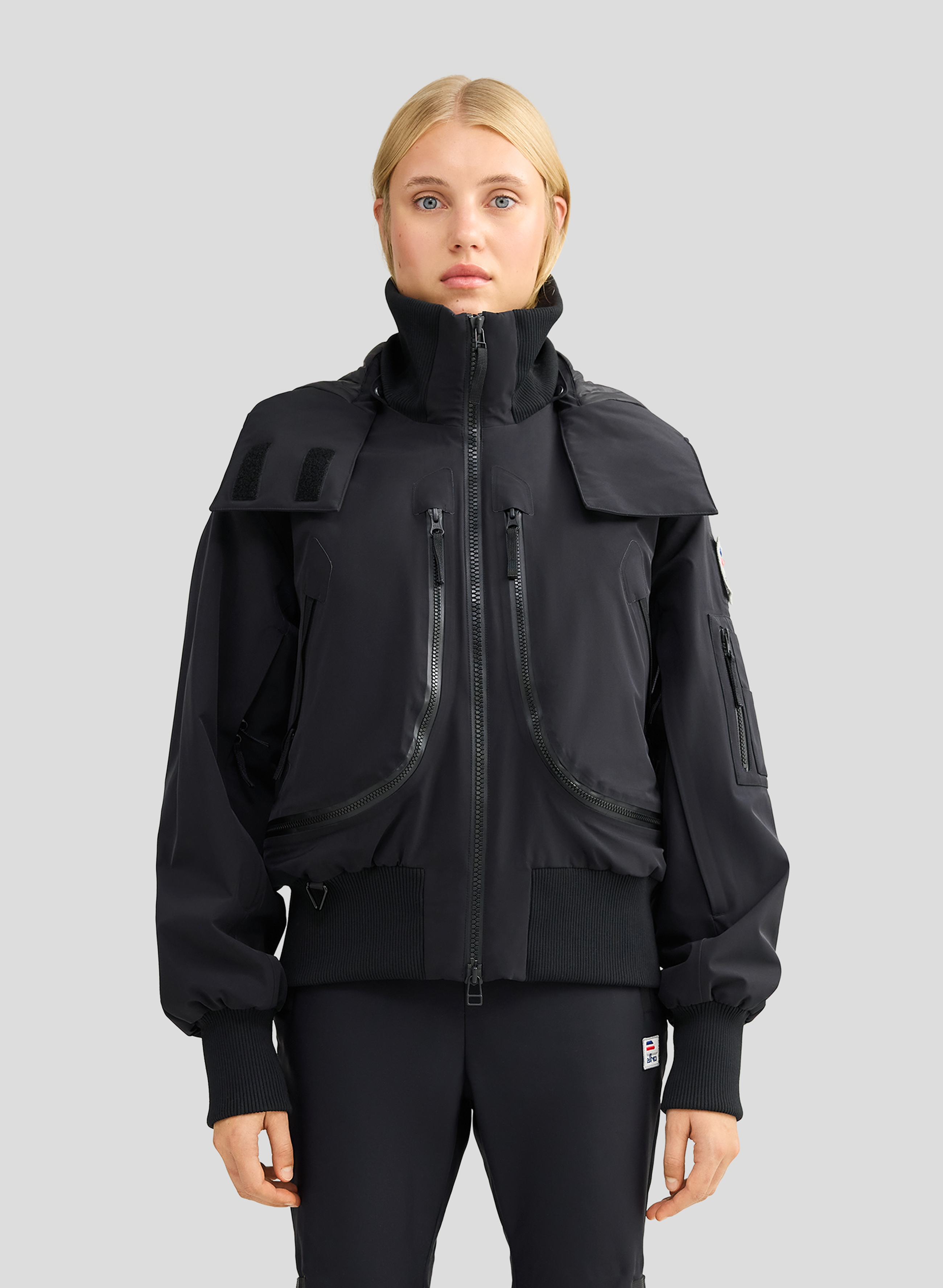 Nova - Black - 3 Layer Padded Performance Bomber Jacket