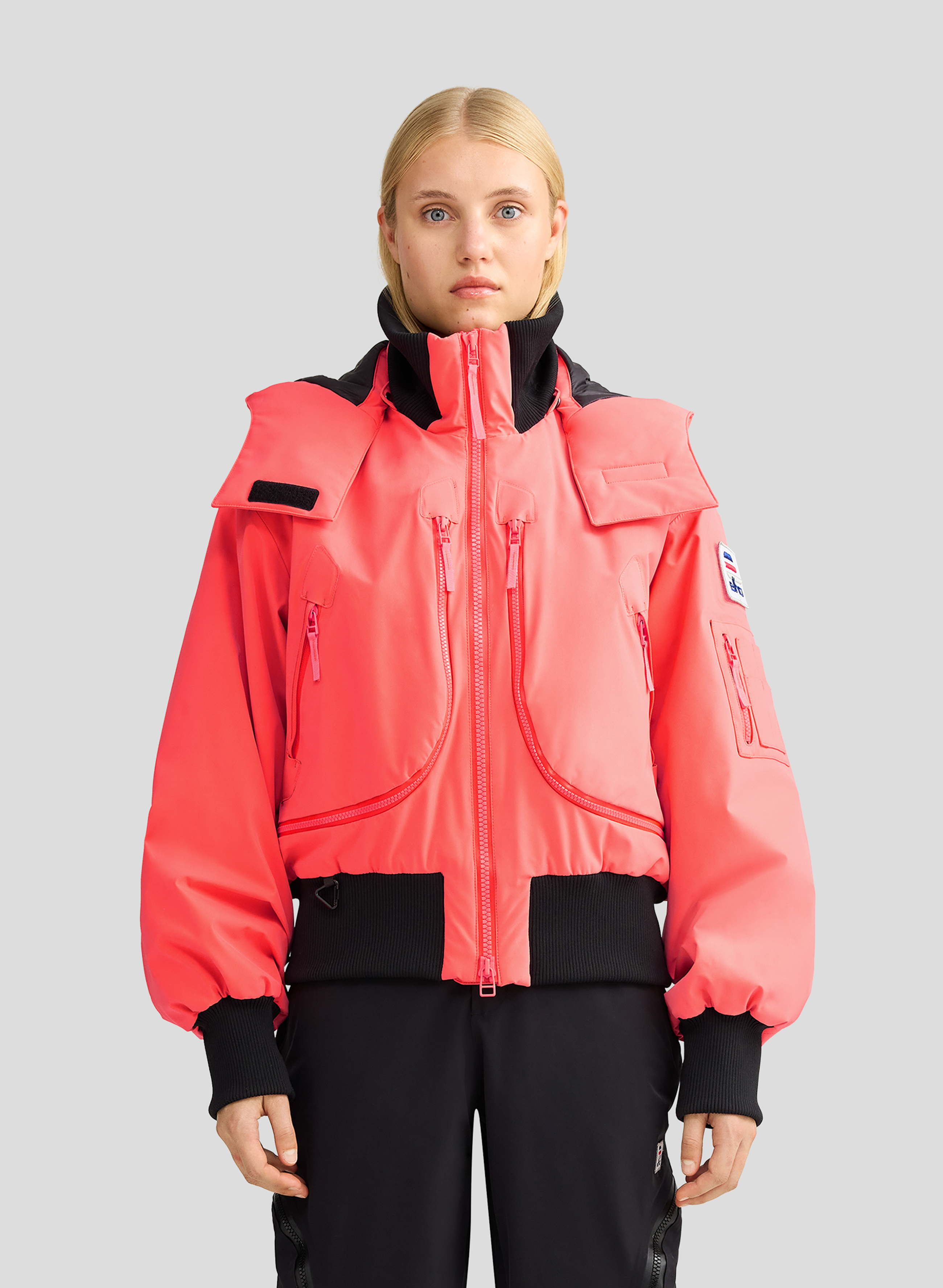 Nova - Neon Coral - 3 Layer Padded Performance Bomber Jacket