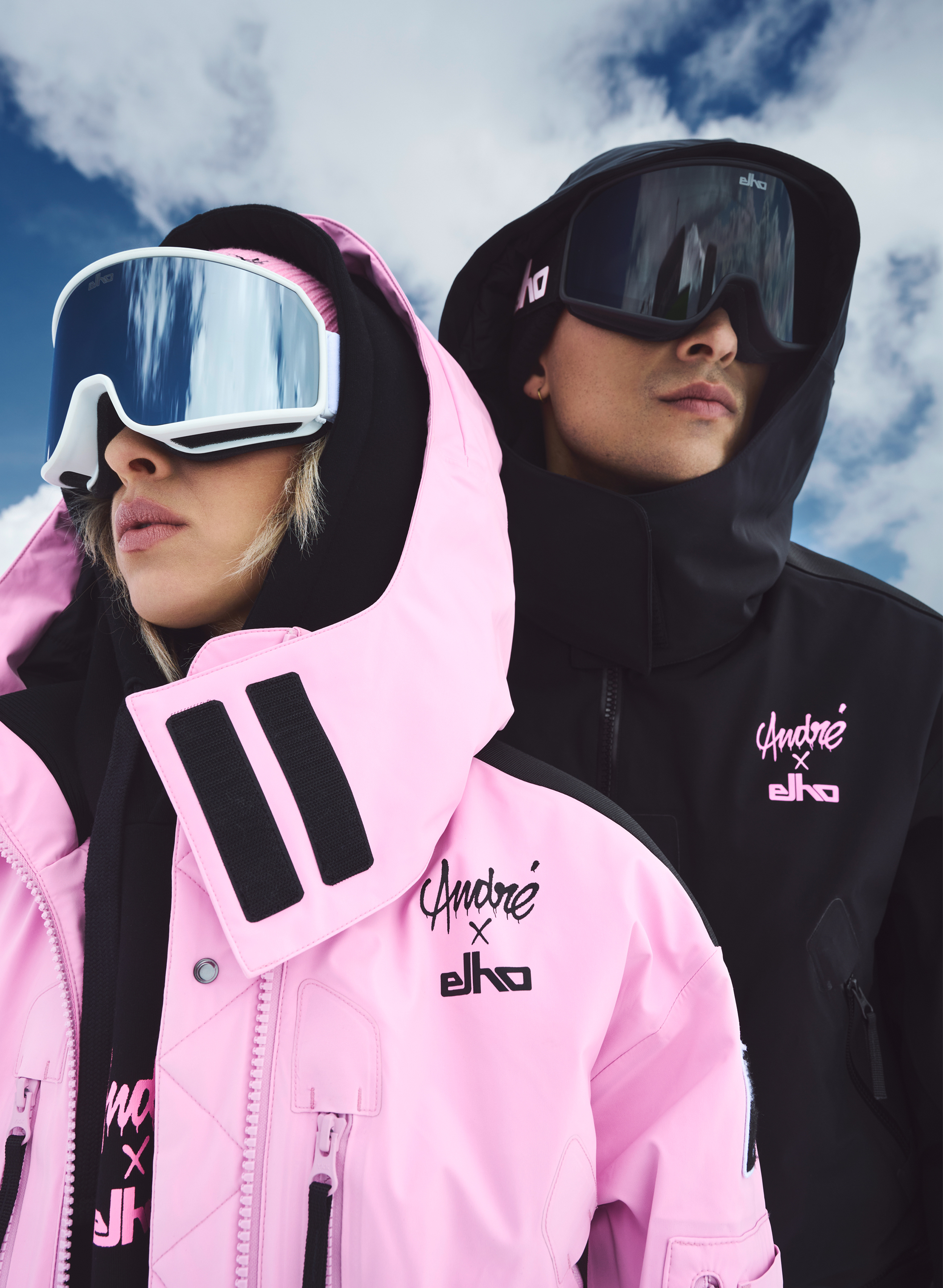 Phantom André x Elho - 3 Layer Padded Performance Bomber Jacket - Mr. André Pink - Damen