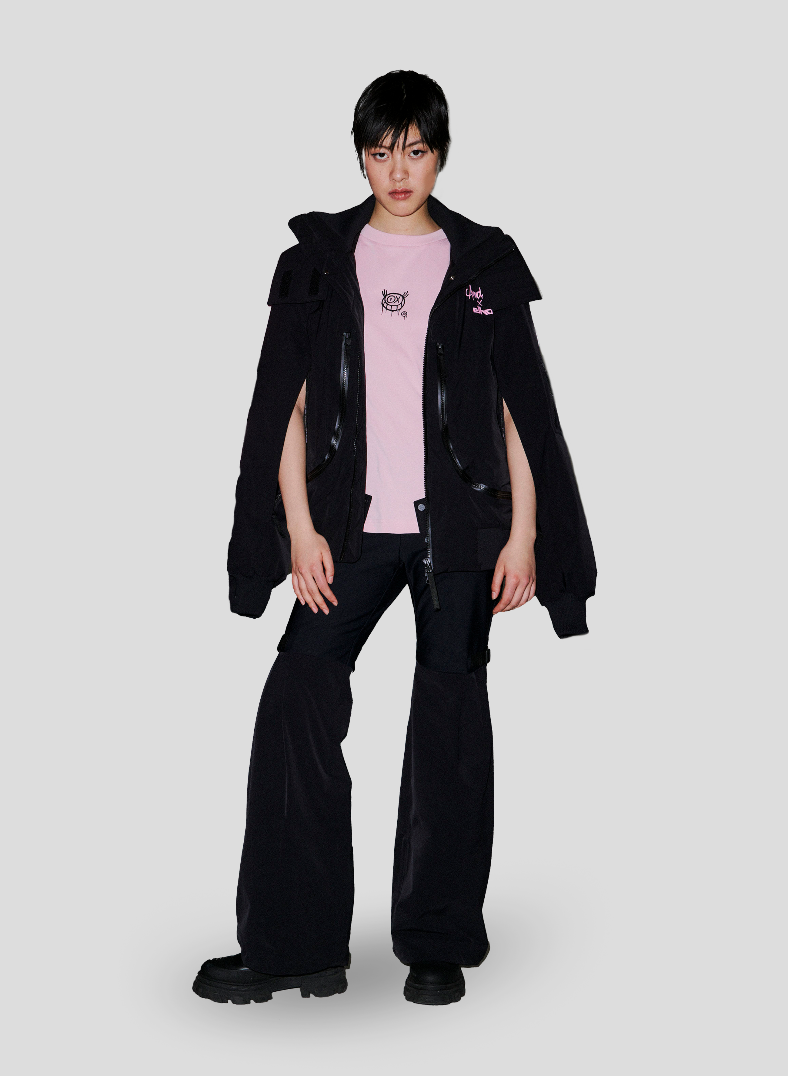 Phantom André x Elho - 3 Layer Padded Performance Bomber Jacket - Mr. André Black - Damen